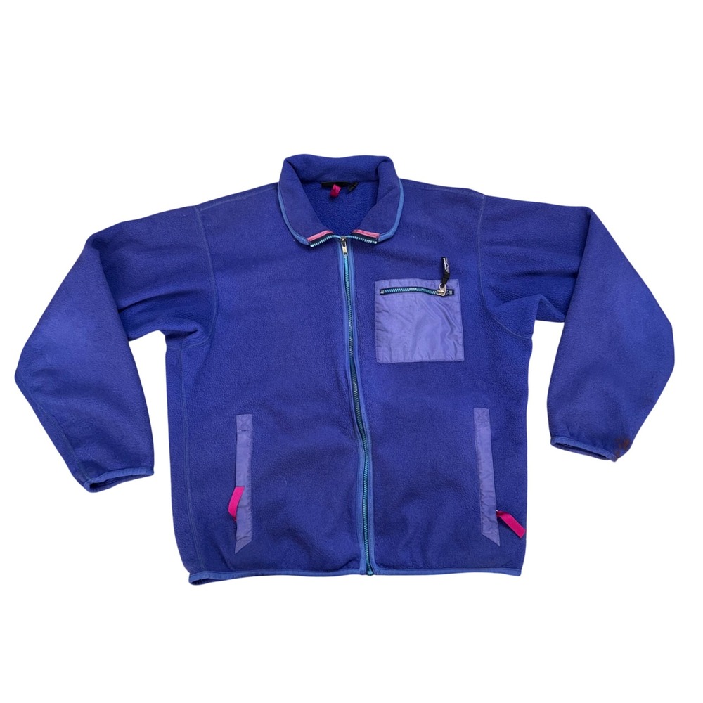 Patagonia Synchilla Fleece Jacket Mens Large Blue Fair Vintage Full Zip 90s